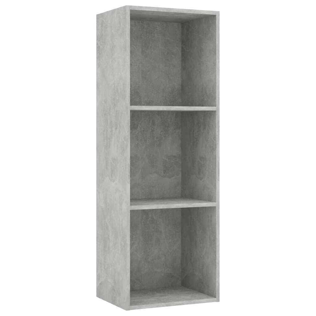 3-Tier Book Cabinet Concrete Gray Chipboard A251