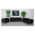 3-Piece Stainless Steel Sofa Set in Black F176