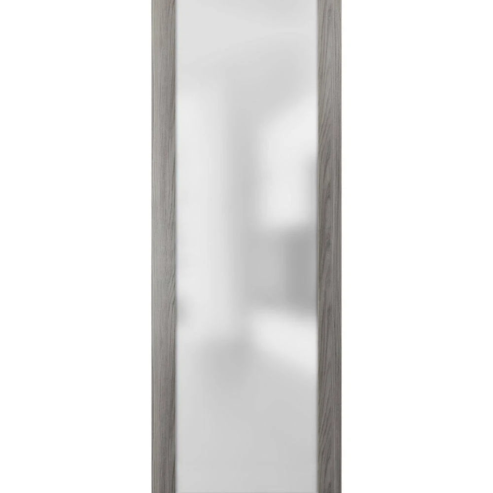 Slab Barn Door Panel Frosted Glass Ginger Ash 36x22 x 80x22 E684304