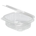 24 oz Clear Plastic Hinged-Lid Deli Containers Q617