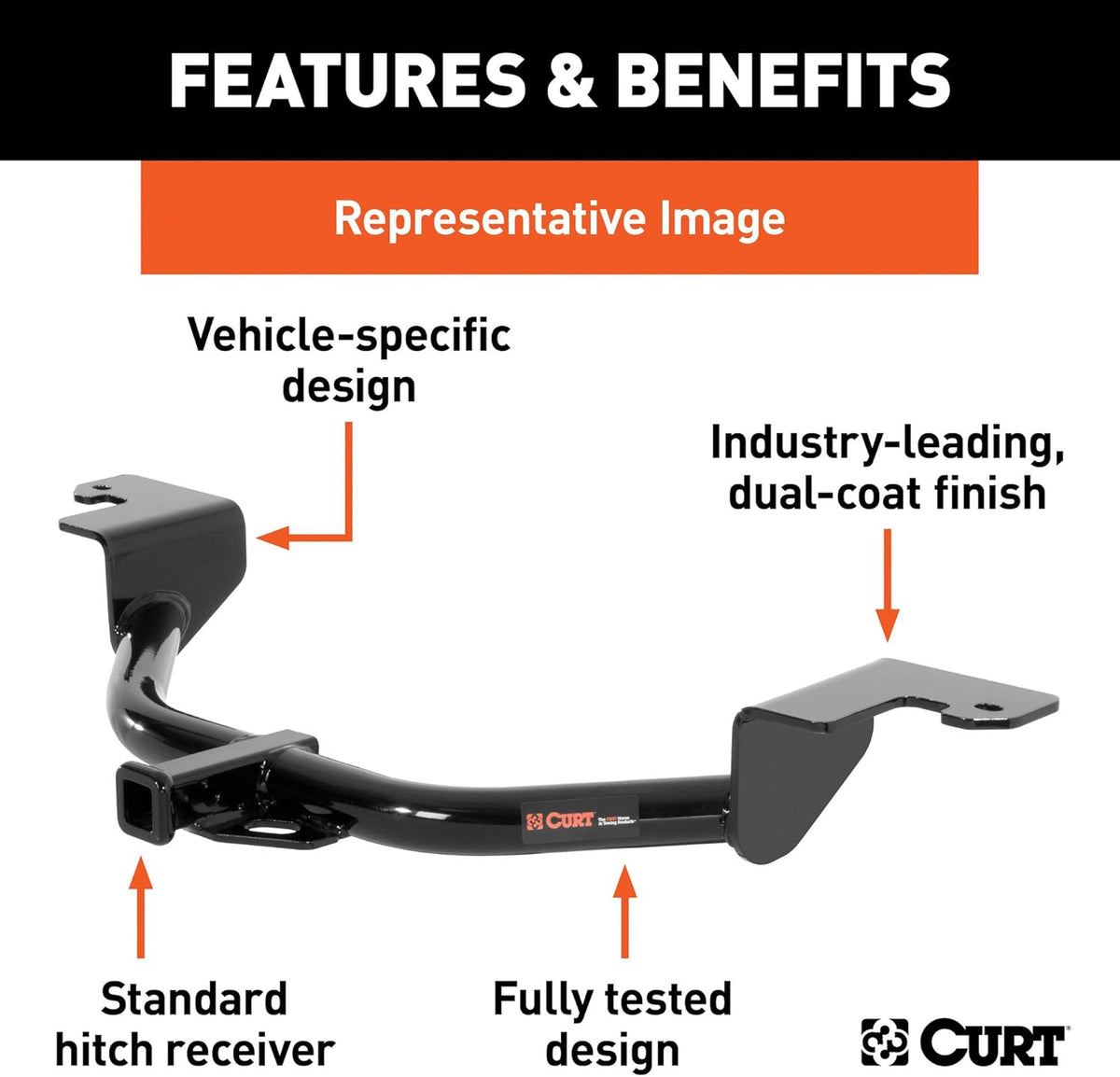 Class 2 Trailer Hitch, 1-1/4-Inch Receiver Q423
