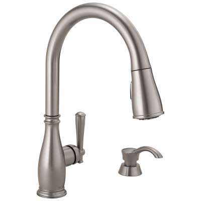 Stainless 1-Handle Pull-Down Kitchen Faucet R30436