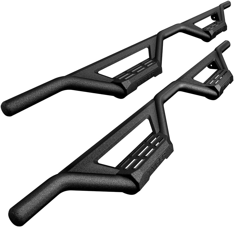 Textured Black Drop Step Running Boards for Toyota Tacoma Double Cab C89586