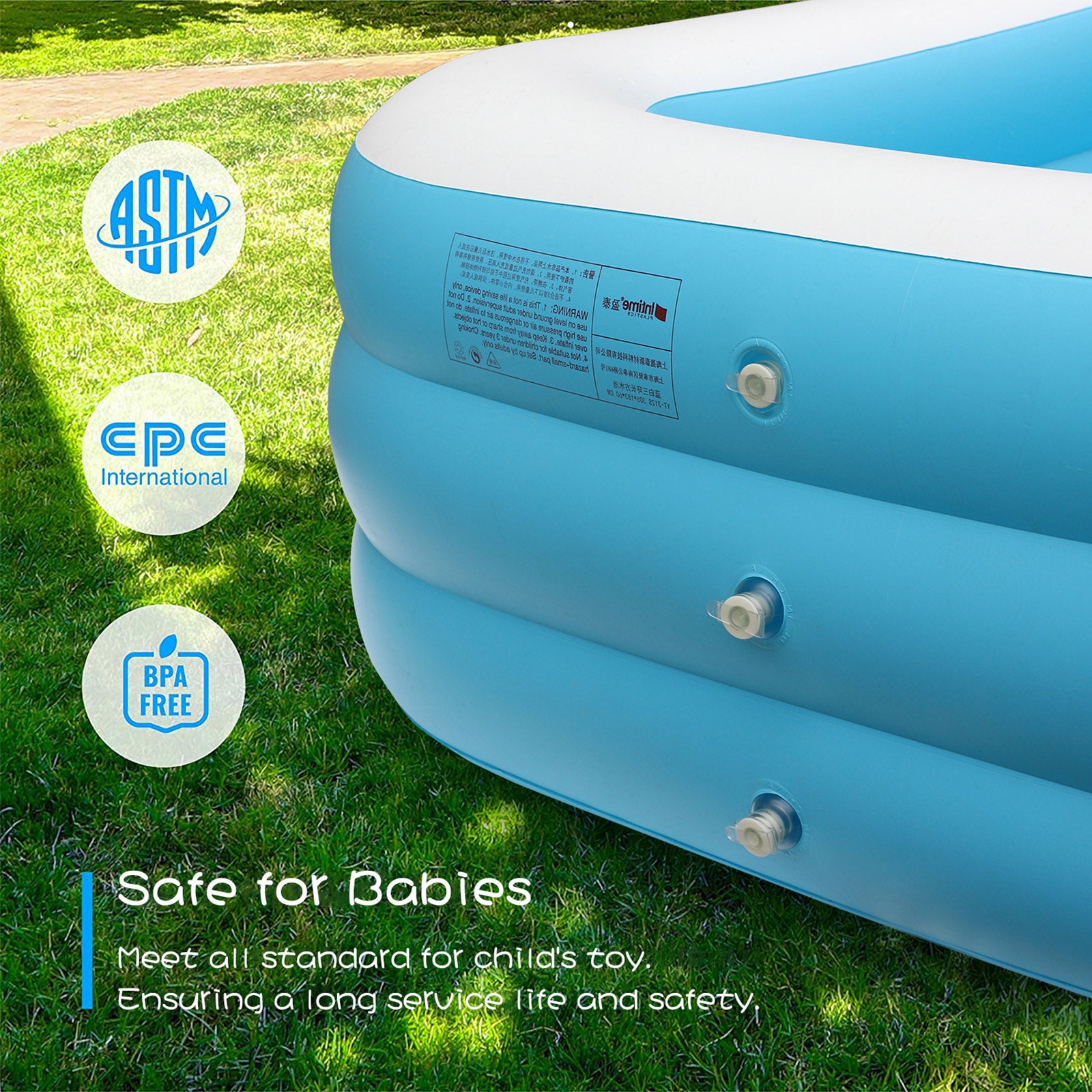 Inflatable Swimming Pool, 120 X 72 X 23 inches O2421