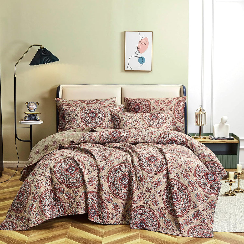 Cal King Medallion Bedspread Coverlet O7275