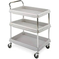 Polymer Utility Cart with 4 Swivel Casters, 3 Shelves, 400 lb. Total Capacity V199