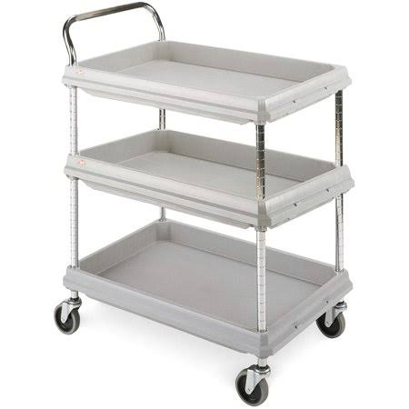 Polymer Utility Cart with 4 Swivel Casters, 3 Shelves, 400 lb. Total Capacity V199