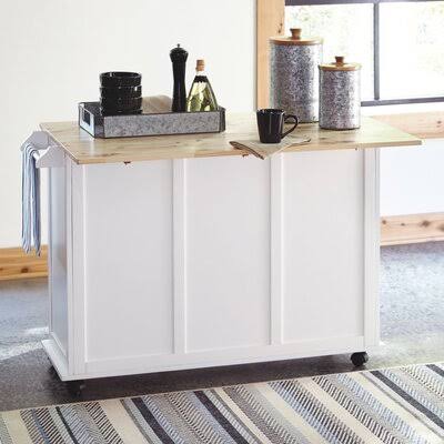 Kitchen Island Cart with 3-Drawer Cabinet G758086