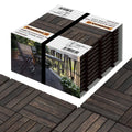 Acacia Hardwood Interlocking Patio Deck Tiles, Pack of 10 Y28486