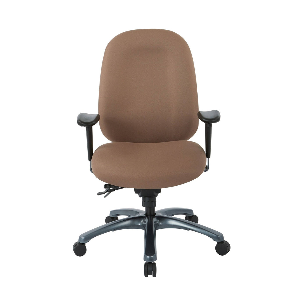 Jet High-Back Office Chair with Seat Slider and Titanium Finish Base E799