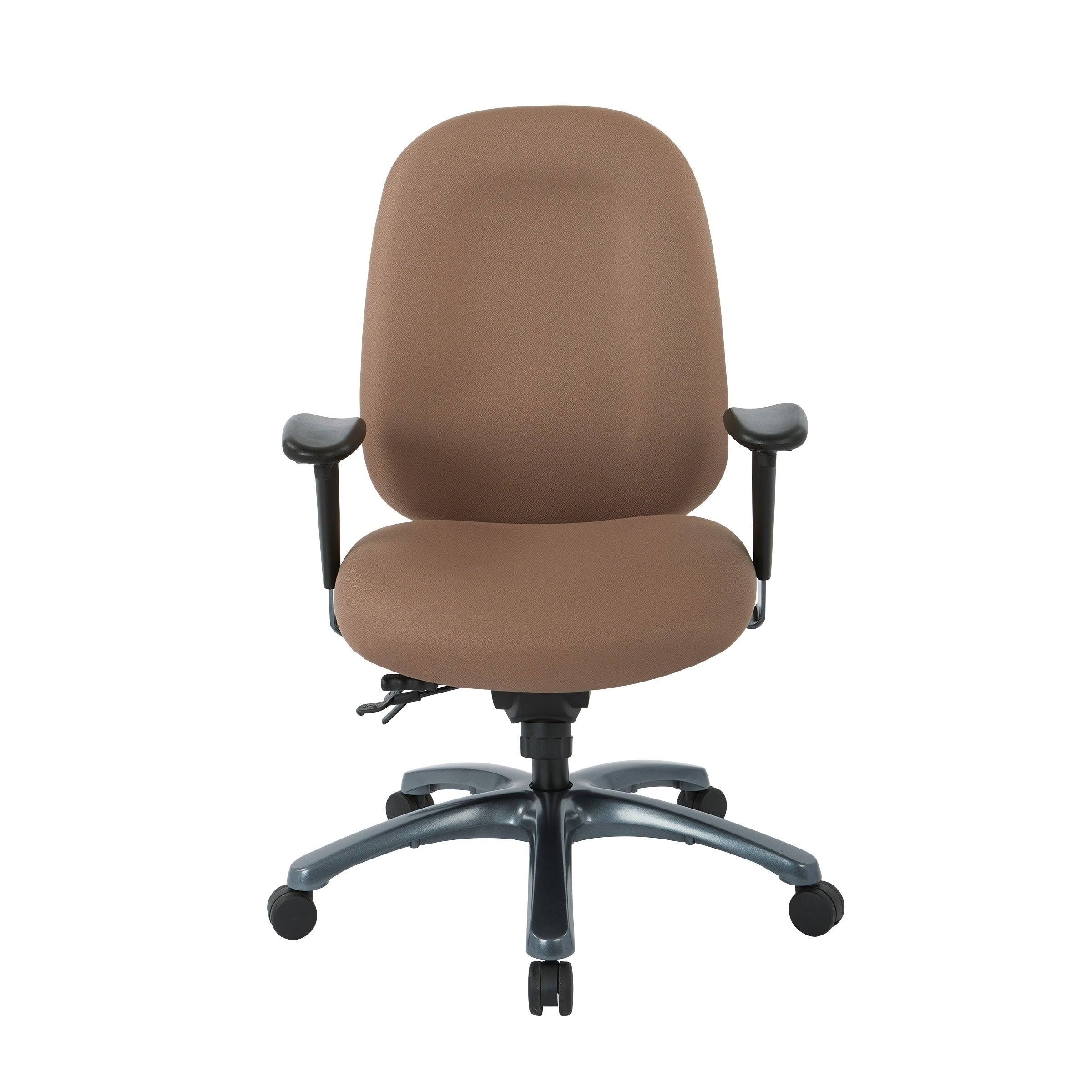 Jet High-Back Office Chair with Seat Slider and Titanium Finish Base E799