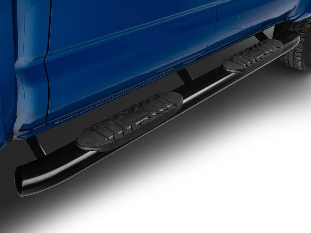Black 5-Inch Oval Bent End Side Step Bars B717652