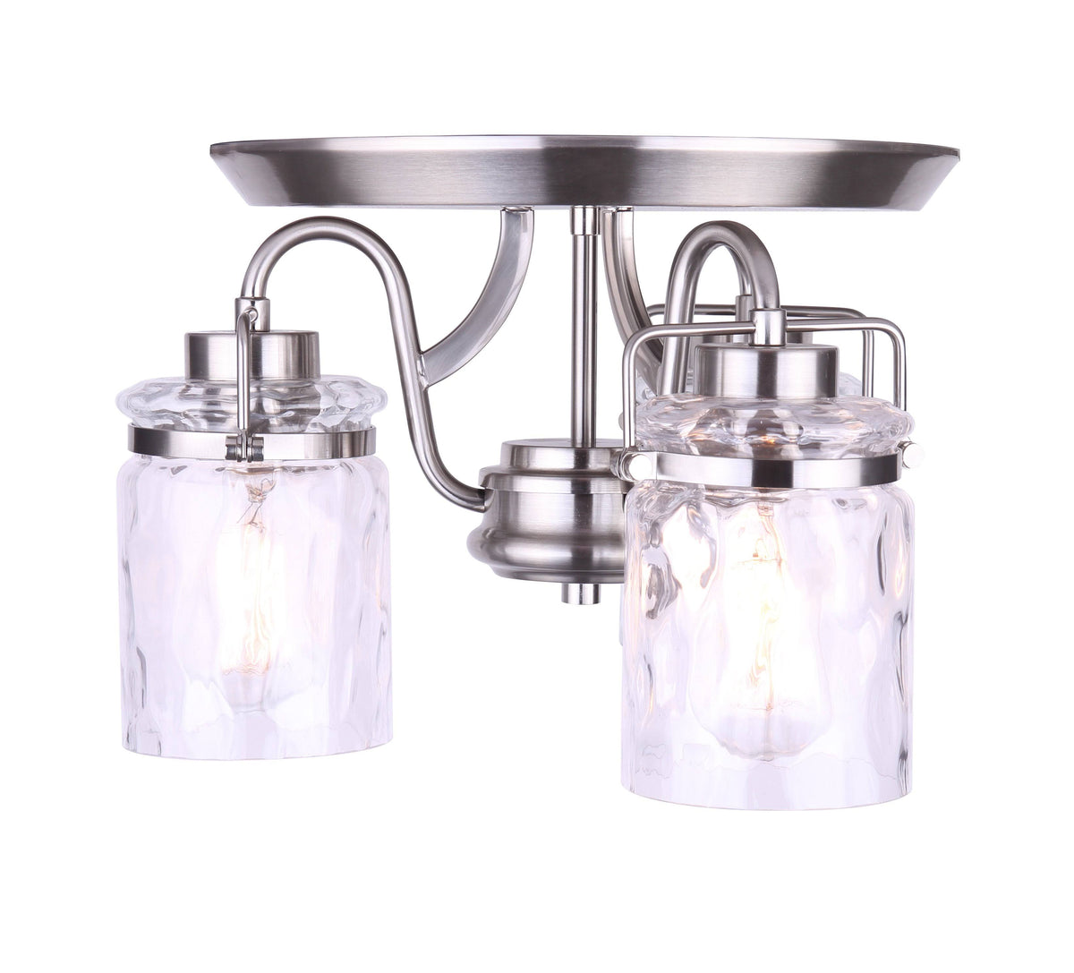 3 Light Semi-Flush Brushed Nickel L779