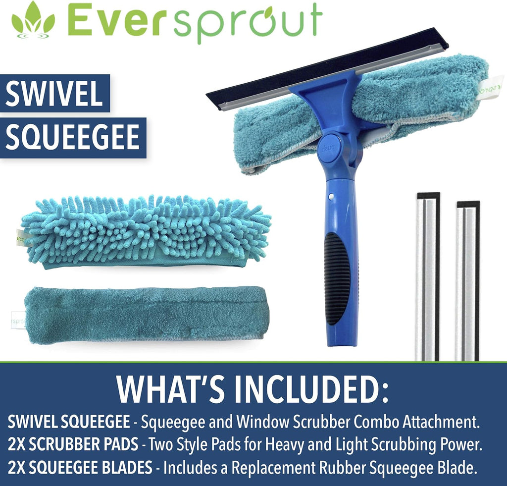 1.5-to-4 Foot Car Wash Kit with Extension Pole, Scrub Brush Pro, Swivel Squeegee, Carwash Mitts, Microfiber Towels U95837