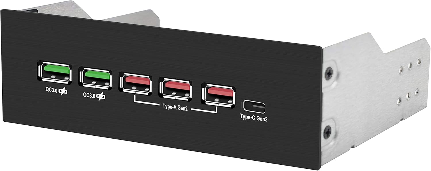 5.25in USB 3.1 Gen2 Hub and Type-C Port, Pack of 2 Y813687