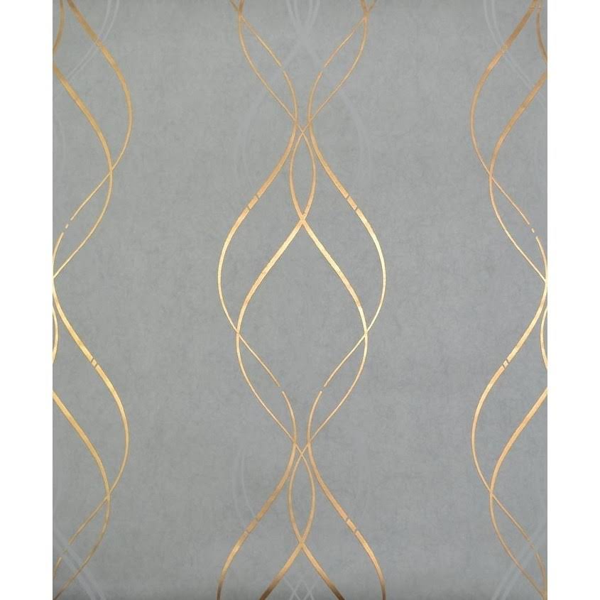 Blue/Gold Wallpaper A4126