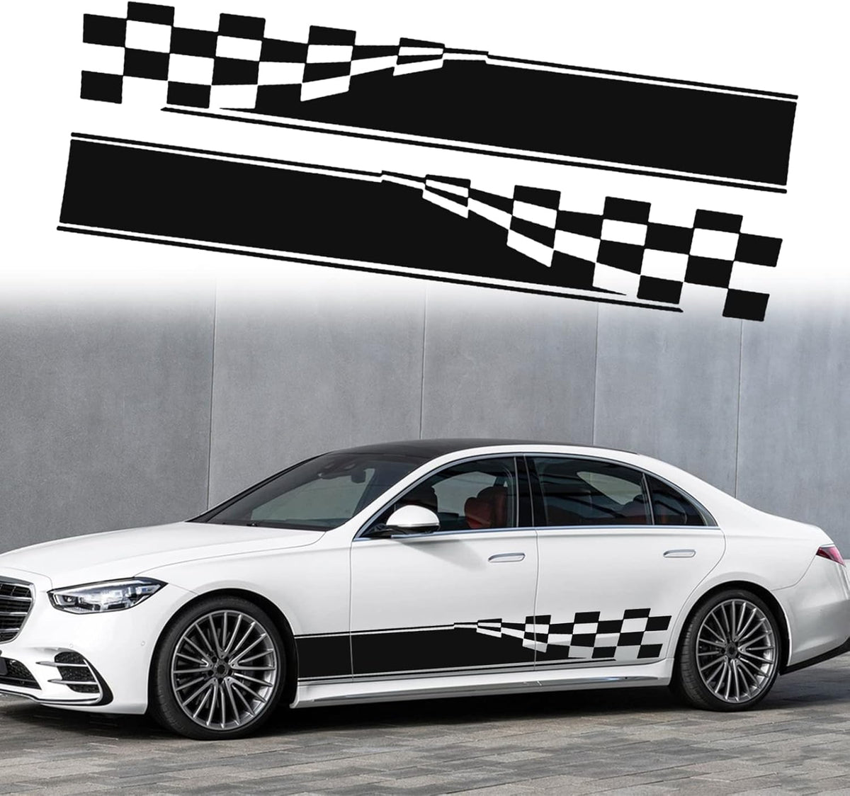 2pc Black Car Vinyl Decals Stickers A725