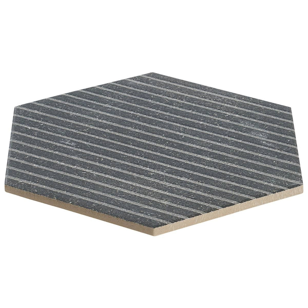 Black 9 in. Hex Matte Porcelain Floor and Wall Tile (20 Pieces 9.47 Sq. ft. / CASE) S1429