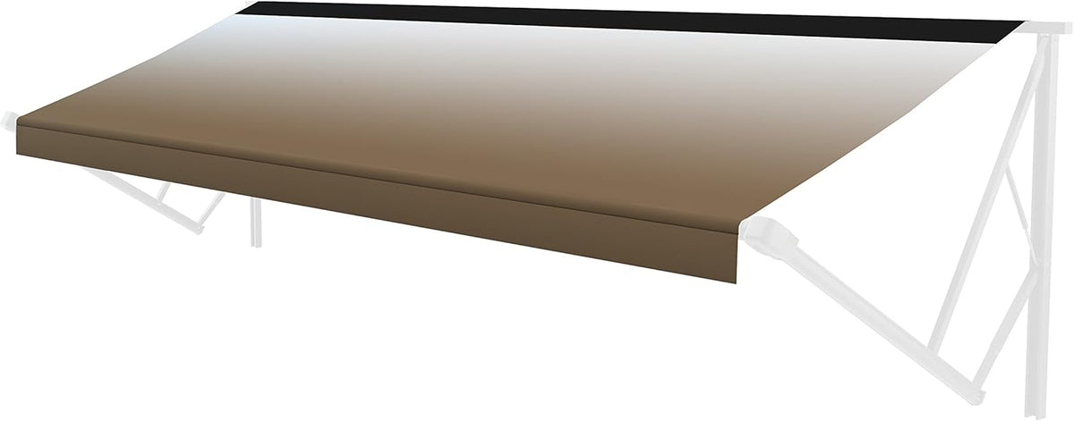 Black Heavy-Duty Vinyl RV Patio Awning Replacement Fabric 10' L8055