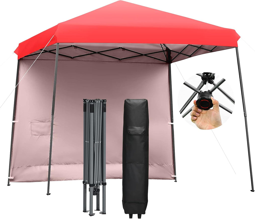 10x10 ft Pop up Canopy Tent with Detachable Side Wall F572