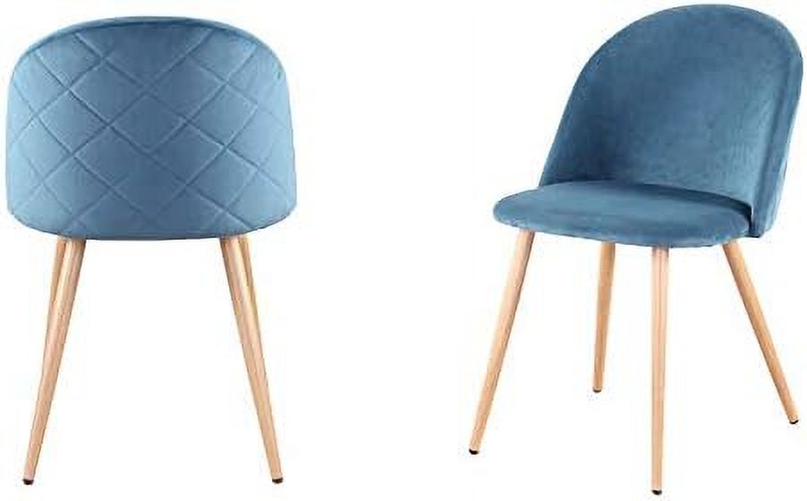 Blue Velvet Upholstered Dining Side Chairs K522034