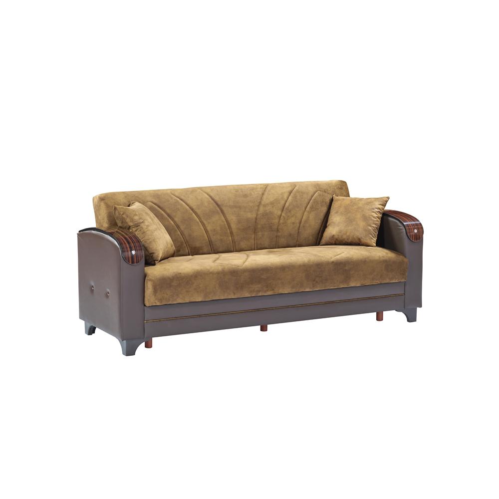 Light Brown Convertible Sleeper Sofa Y723179