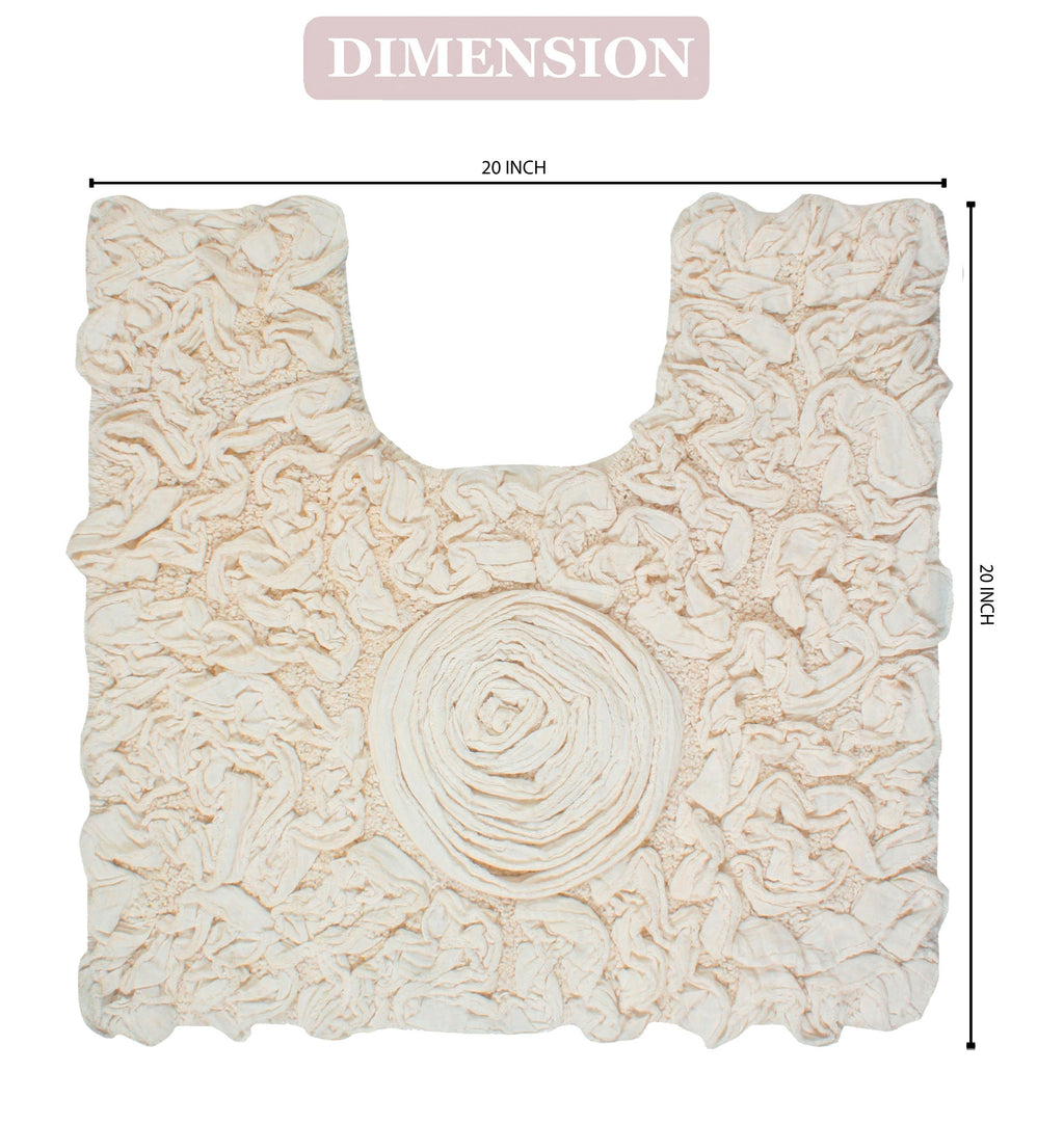 Linen Cotton Bathroom Contour Rug V127329