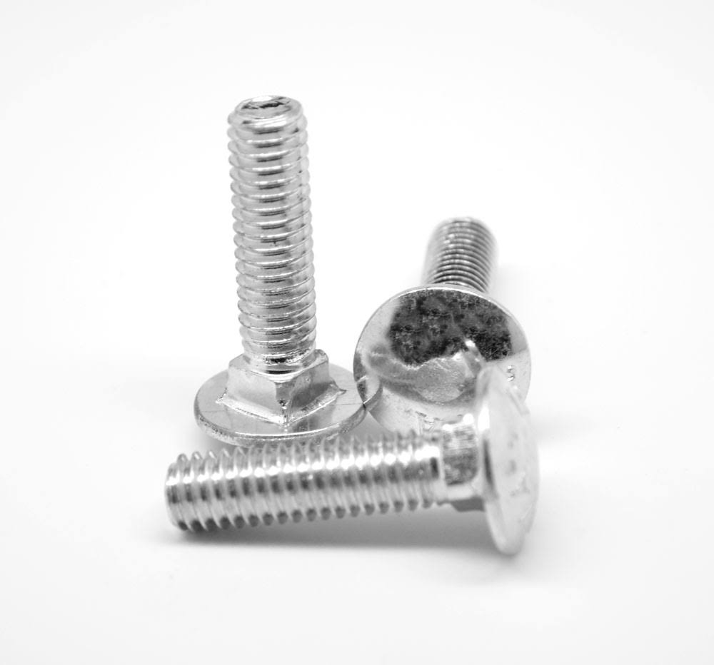 1/4x22-20 x 3 1/2x22 Coarse Thread Grade 5 Carriage Bolt Medium Carbon Steel Zinc Plated Pk 312 Y81607
