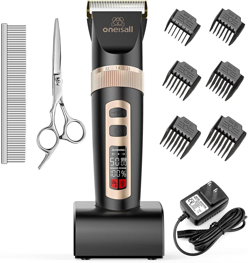 Black Cordless Pet Grooming Clippers Set, Pack of 2 U71851