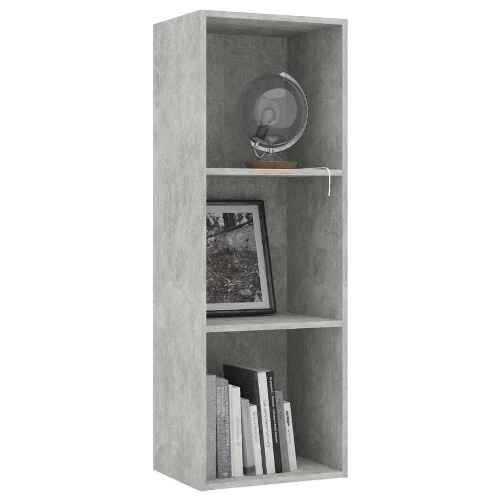 3-Tier Book Cabinet Concrete Gray Chipboard A251