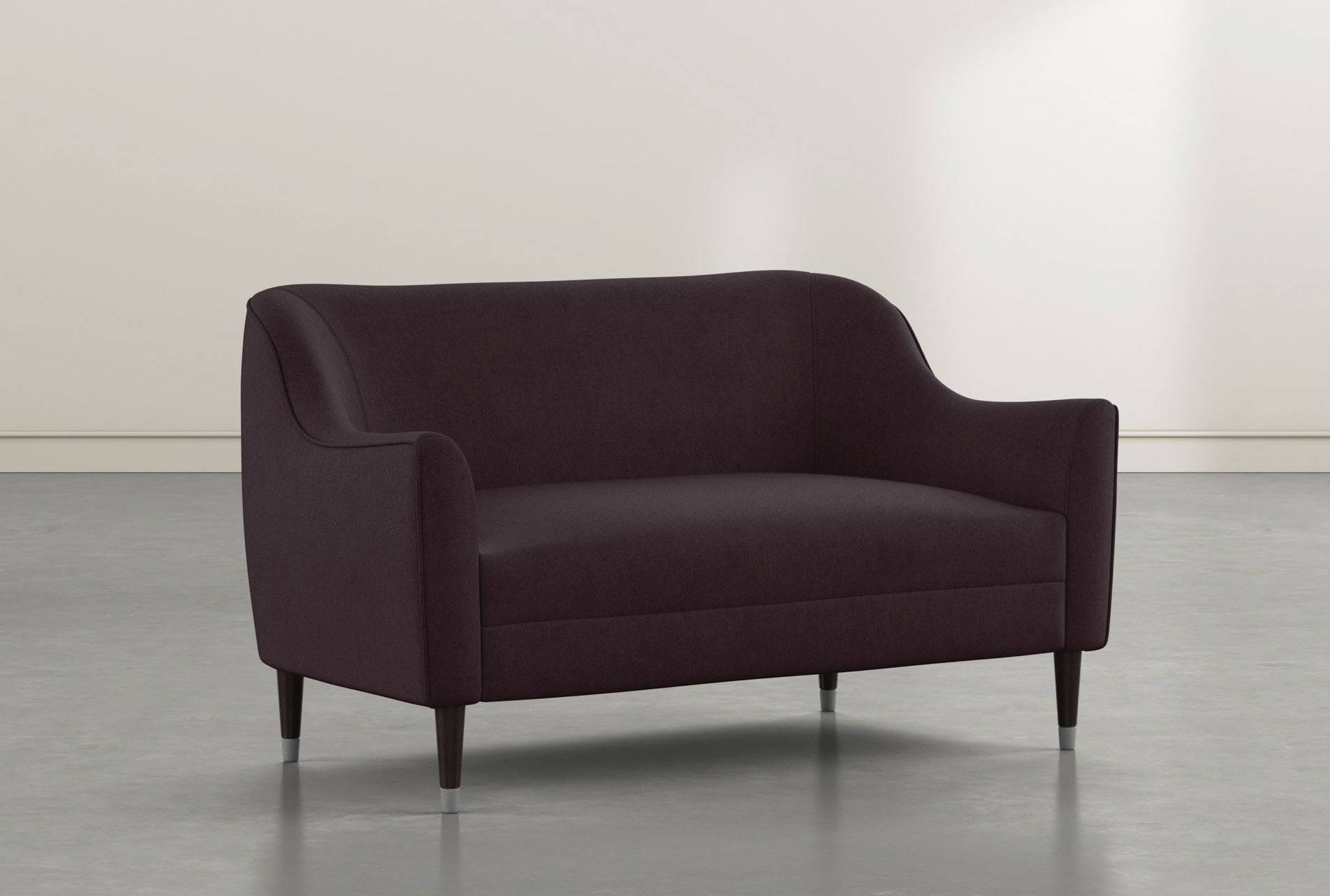 Purple Fabric/Metal Settee Chair I1652