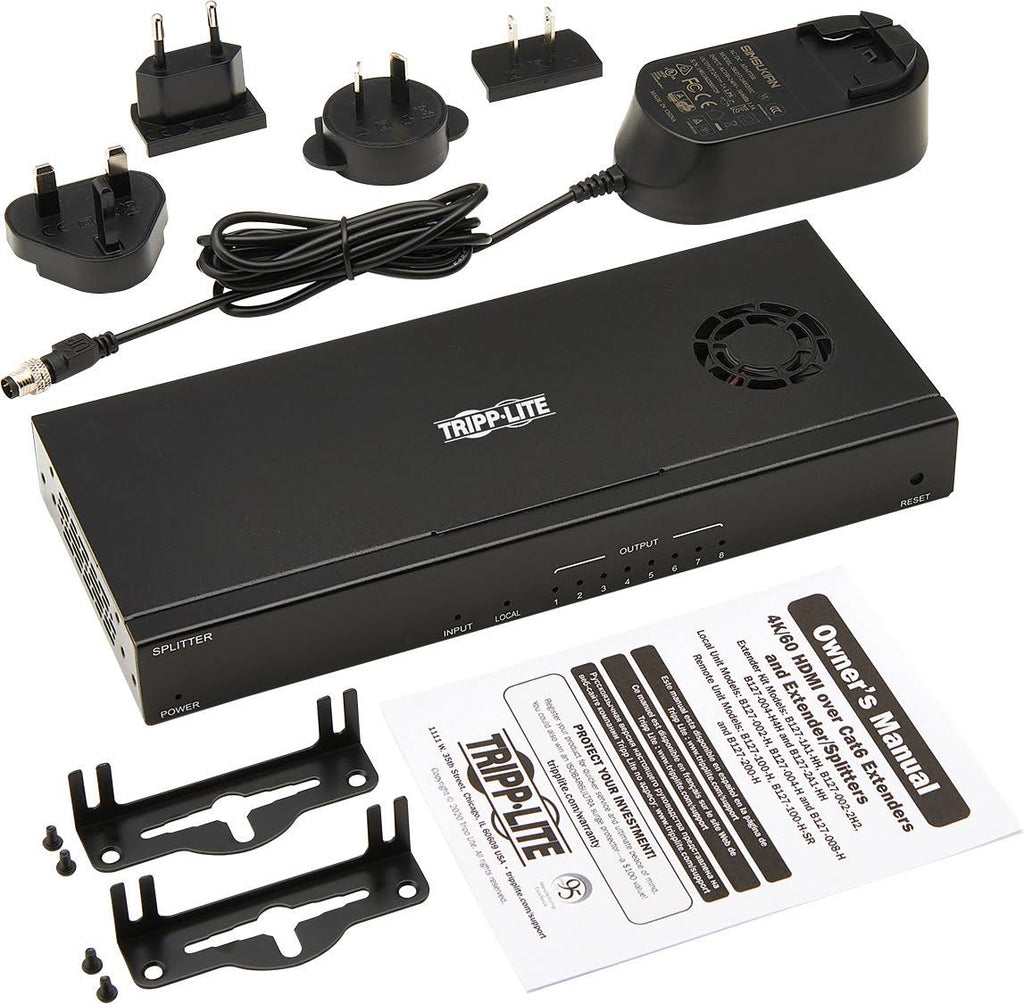 DisplayPort to HDMI over Cat6 Splitter/Extender, 8-Port Transmitter N3315