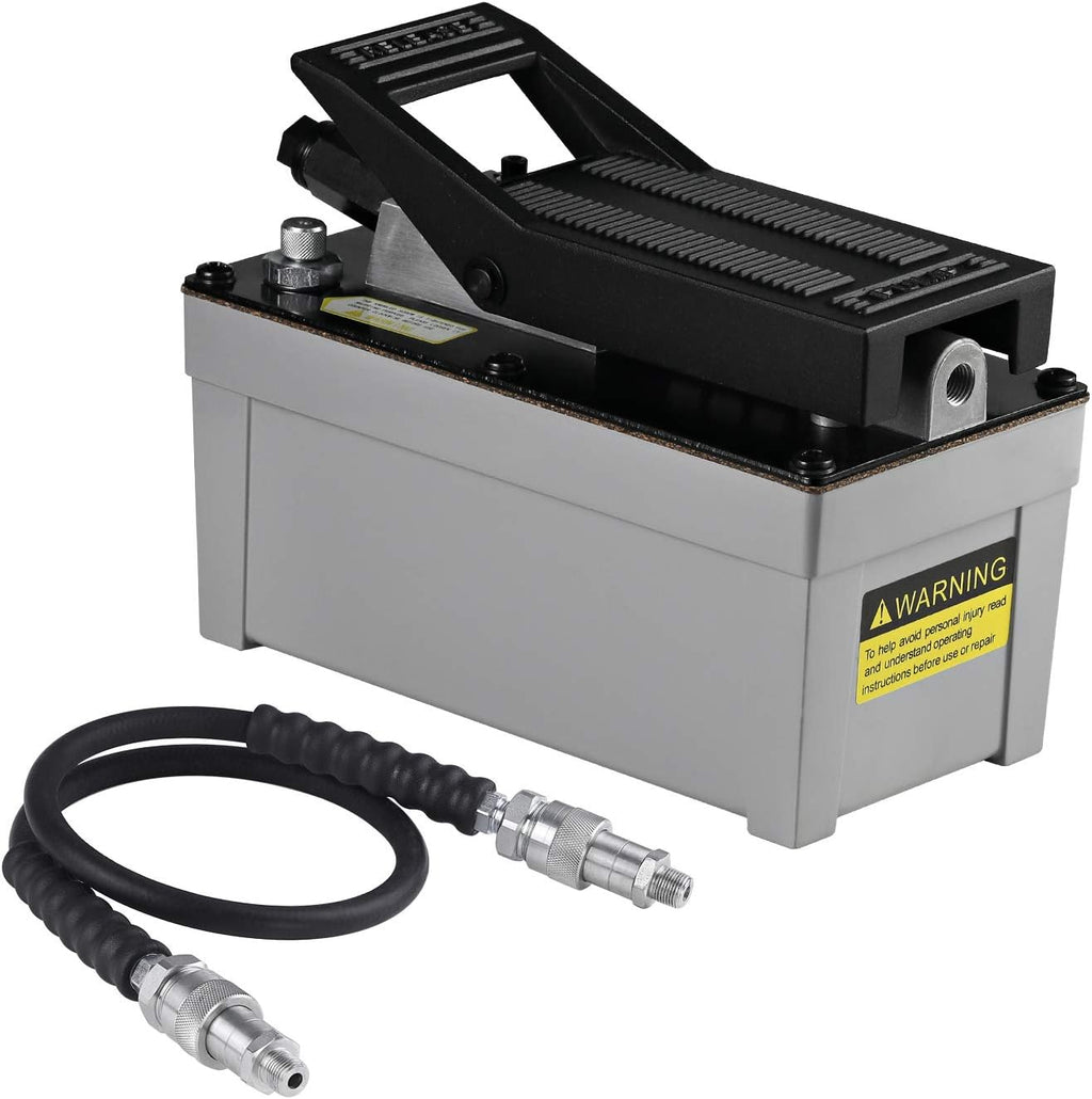 Air Hydraulic Foot Pump 10,000 PSI Single Acting Black Q624