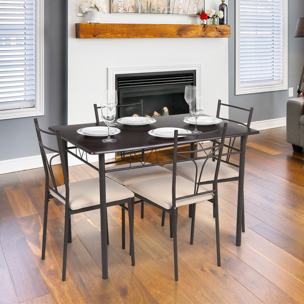 5 Pieces Dining Table and Chairs Set Z898