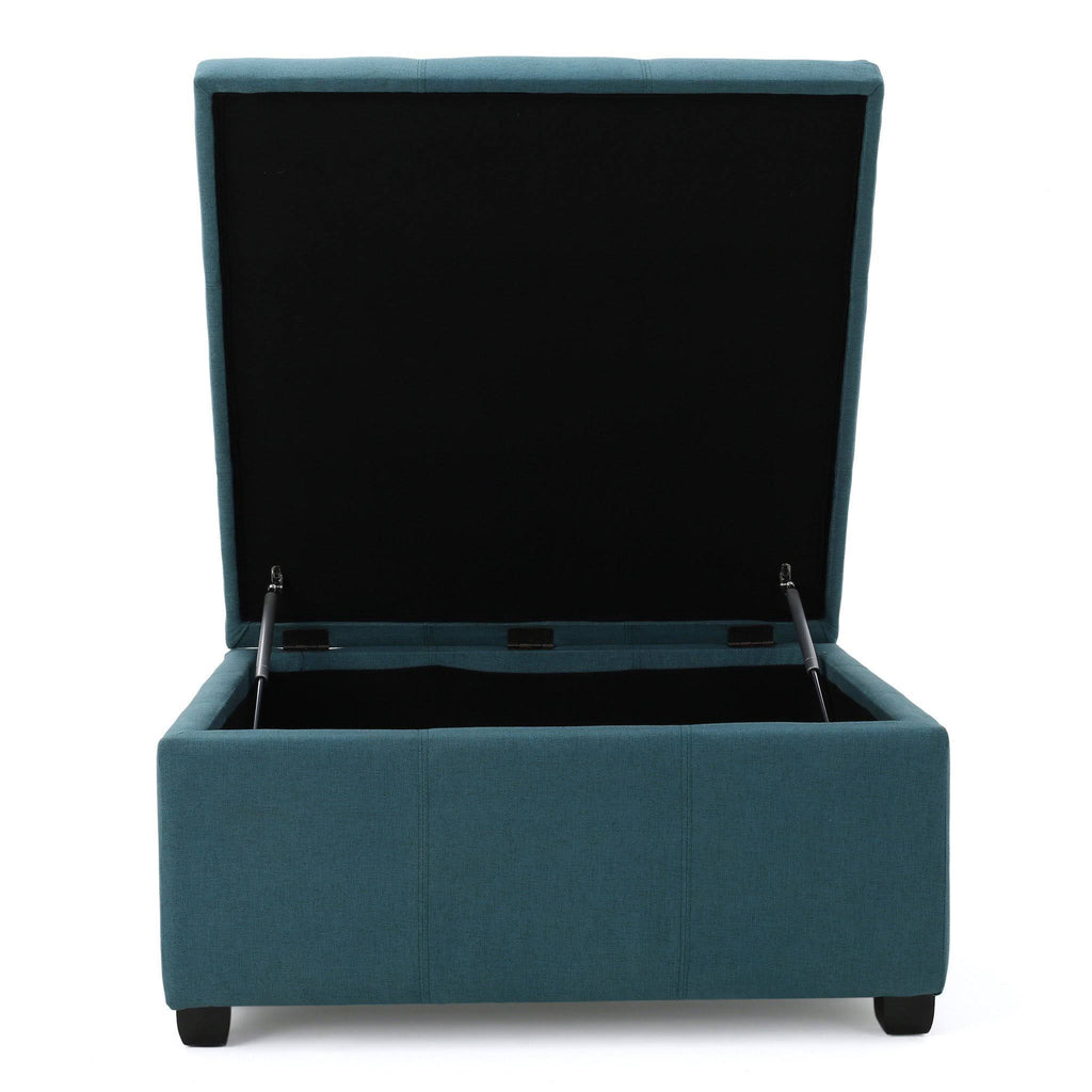 Dark Gray Fabric Storage Ottoman W333578