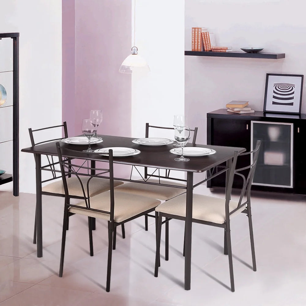 5 Pieces Dining Table and Chairs Set Z898