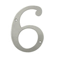 6 in. Satin Nickel Solid Brass House Numbers W2070