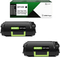 2 Black Remanufactured Toner Cartridge for Lexmark MS610dn S3818