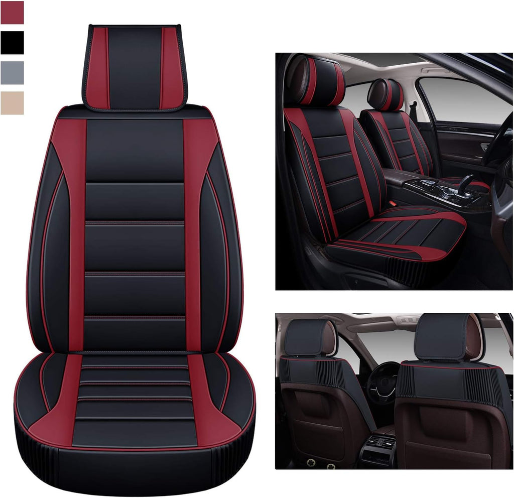 Leather Car Seat Covers Full Set with Faux Waterproof Leather Q863942