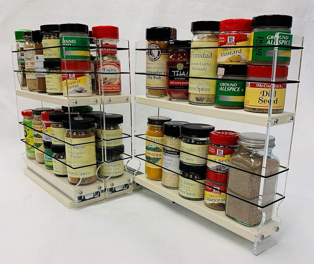 Spice Rack Cabinet Mounted 3 Drawers 30 Capacity I9907