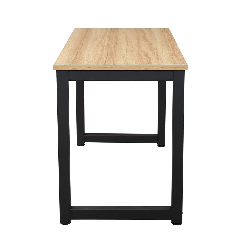 Natural Large Office Desk with Black Legs P243936
