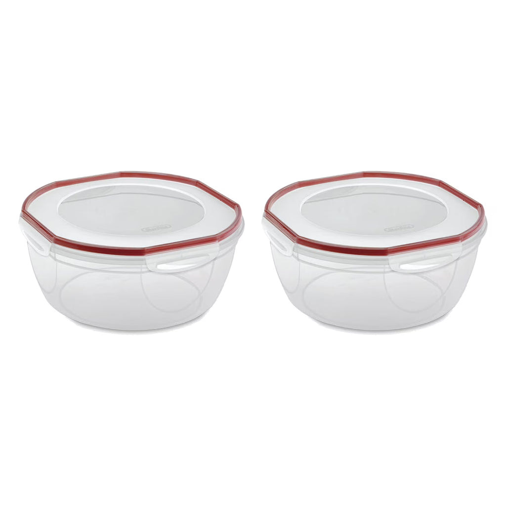 8.10 Quart Plastic Food Storage Bowl Container, 2 Pack C978521