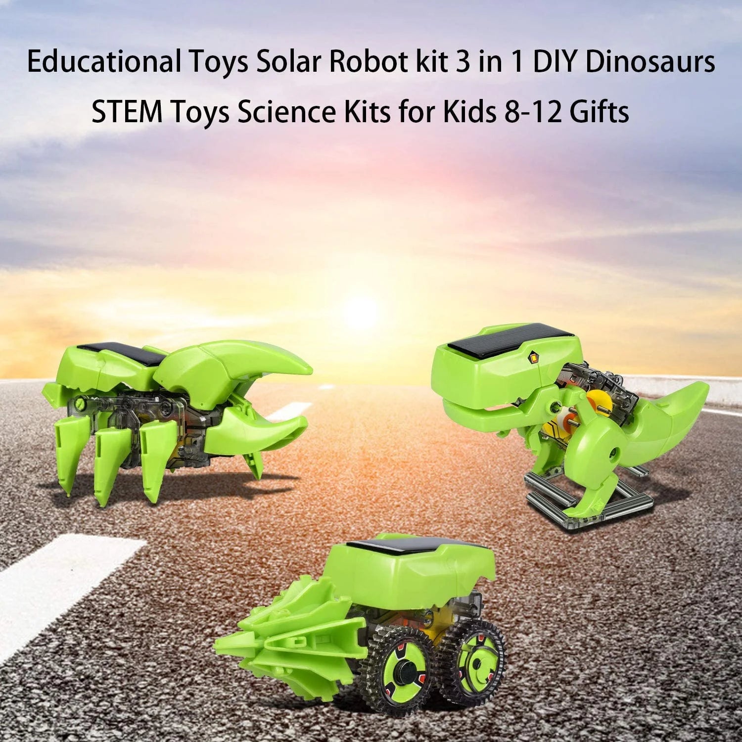 Solar Robot Kit 3-in-1 DIY Dinosaurs Robot Science Kits Toys B1109