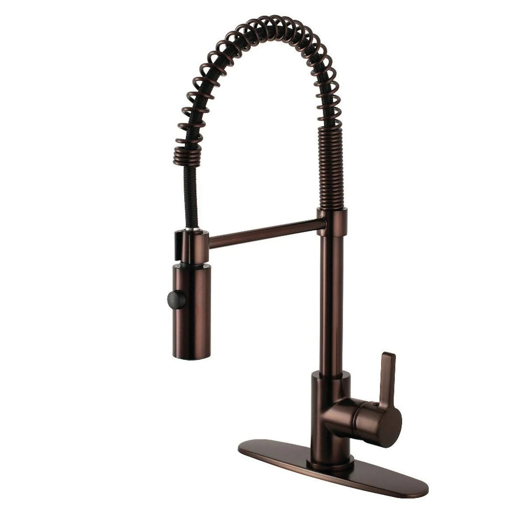 Satin Nickel Kitchen Faucet with Pull-Down Sprayer W176205