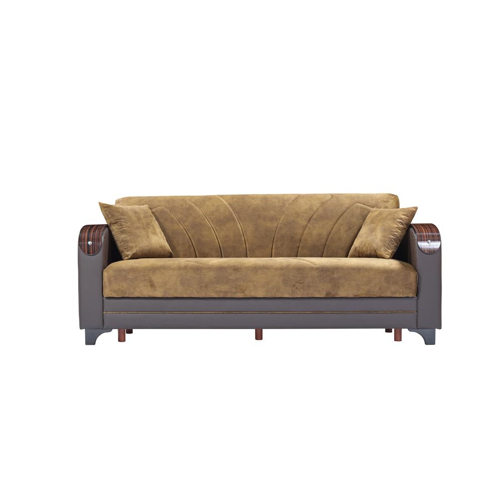 Light Brown Convertible Sleeper Sofa Y723179