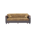 Light Brown Convertible Sleeper Sofa Y723179