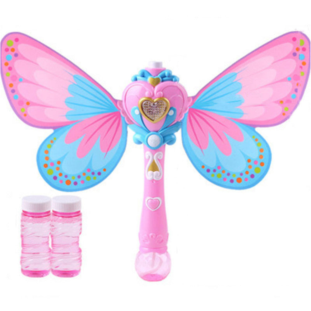 Princess Bubble Stick Wand with Sound and Light Effect (Butterfly Pink) W354369