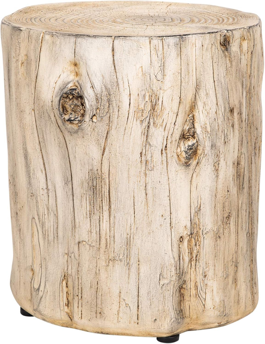 Faux Wood Stump Stool Accent Table Brown D84850