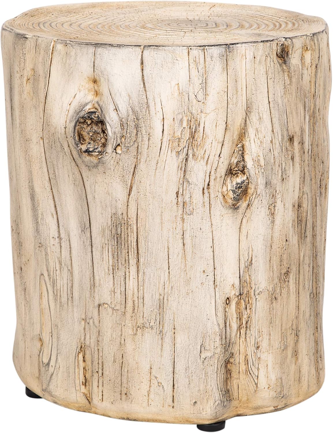 Faux Wood Stump Stool Accent Table Brown D84850