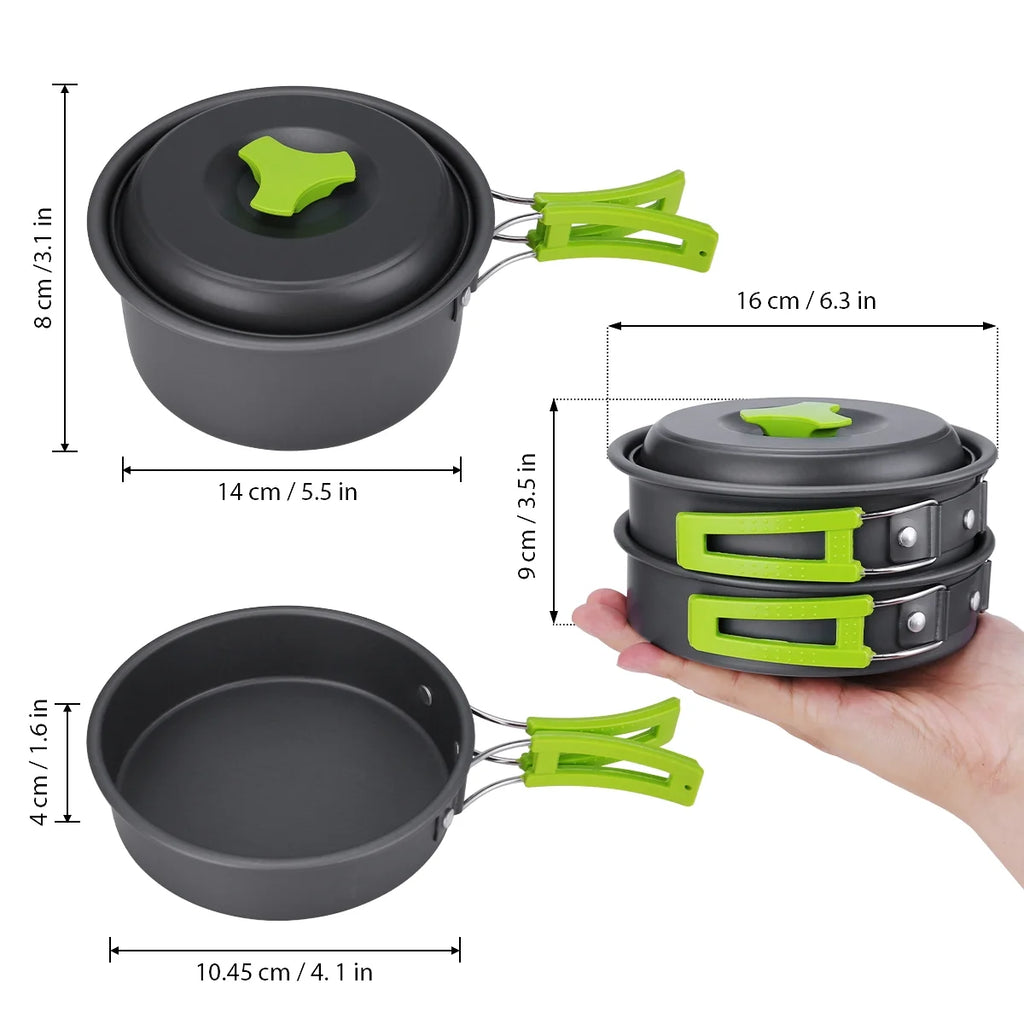 15 Pcs Non Stick Camping Cookware Set P962162